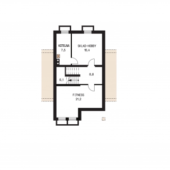 Floor plan of basement - BUNGALOW 80